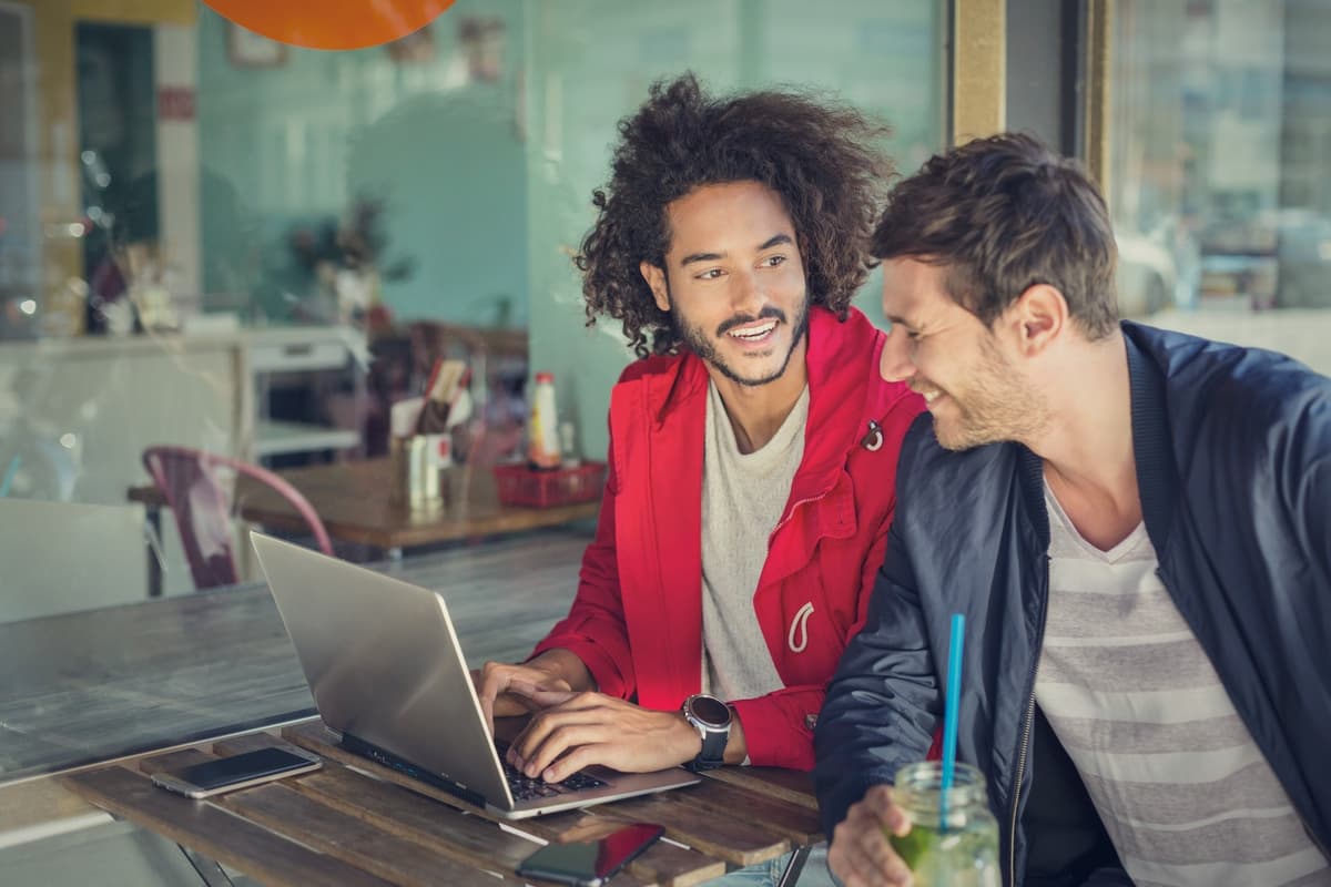 Person searching for employer benefits